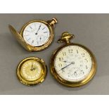 3 vintage gilt metal pocket watches