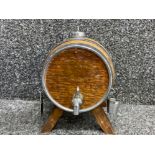Table top ornamental Wooden brandy barrel, 19x21.5cm