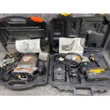 Challenge xtream Router & Macallister 18v cordless nailer, both in original cases