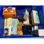 Box of vintage Colour viewers & boxed film strips etc