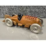 Cast metal Racing car with moving pistons