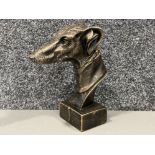 Heavy bronze effect Dog bust (whippet)