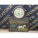 Wines & spirits wall clock sign