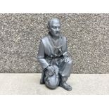 Vintage a Giannelli Japanese man figurine alabaster resin signed 1988