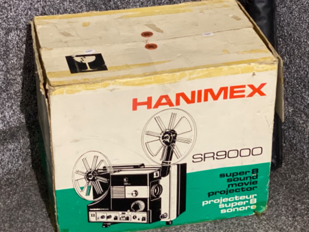 Hanimex SR9000 Super 8 sound movie projector with original box together with a portable projector - Image 2 of 2