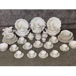 A large 65 piece hutschenreuther bavaria germany sylvia patterned tea & dinnerware set