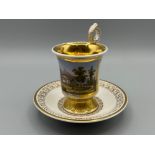 Beautiful CUP AND SAUCER, KPM 1845-1870 Königliche Porzellan-Manufaktur Berlin, in good condition