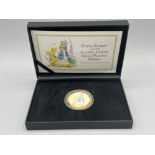 2019 Peter Rabbit and the Easter chicks gold plated medal with certificate