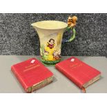 Walt Disney Snow White and the 7 dwarfs musical jug and 2 German books dated 1905 & 1906