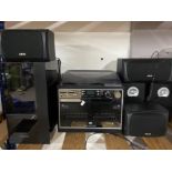 Steepletone SMC turntable cassette radio system & pair of matching speakers, also includes 2x Akai