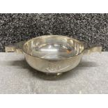 Hallmarked Edinburgh silver 1932 quaich - 18x11cm, 194.7g