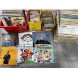 2x boxes of misc LP records & 2x boxes of 45s