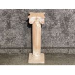 Large composition Corinthian column plant stand, height 77cm