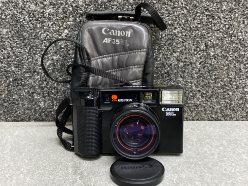 Canon AF35 ML (35mm) auto focus point & shoot camera with 40mm F/1.9 lens, also includes original