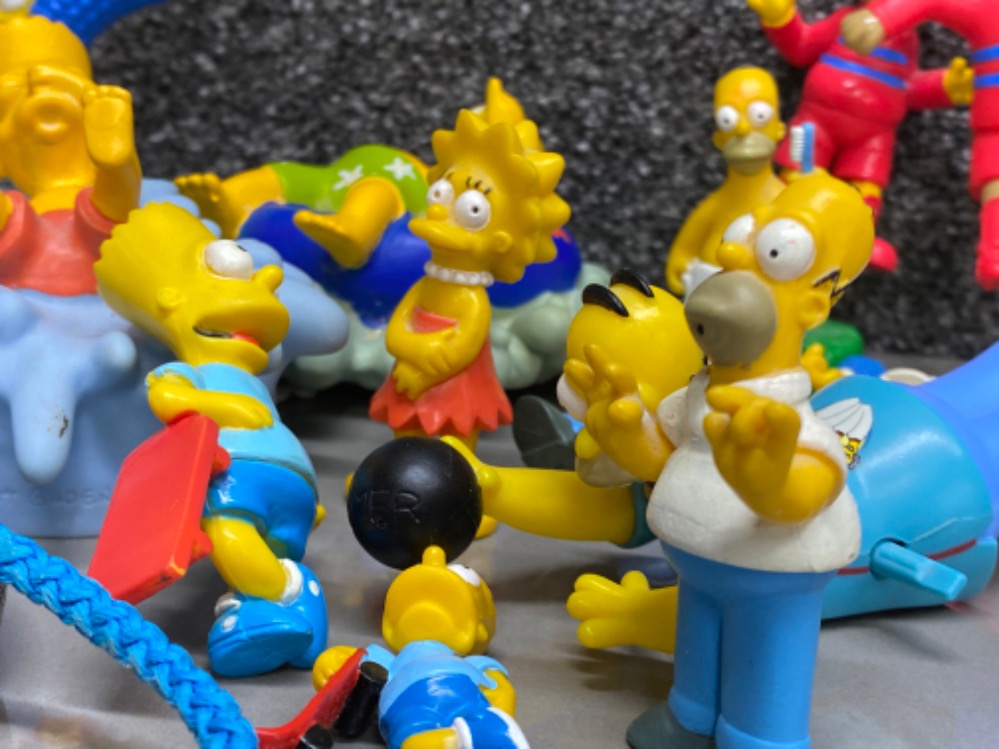 Box containing a large quantity of “the Simpsons” figures, key rings & novelty bath plugs etc - Image 2 of 3