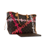 Limited Edition Louis Vuitton Monogram Canvas Chain Flower Neverfull Bag with additional