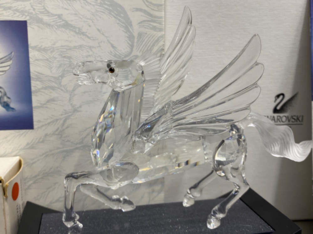 Swarovski Crystal mythical creature ornament “Pegasus” with genuine Swarovski stand, with boxes - Image 2 of 2