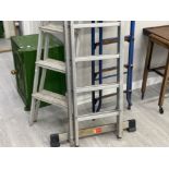 3x sets of step ladders including aluminium