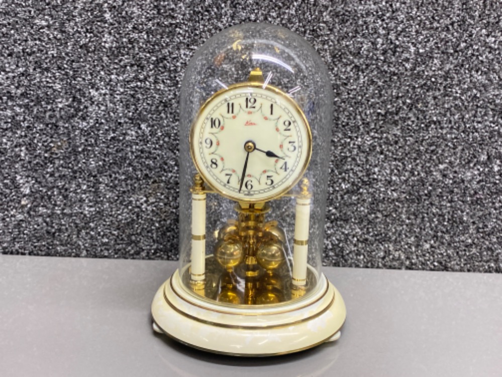 Vintage Kein anniversary clock with glass dome