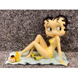 Vintage resin Betty Boop figurine “sunbathing”, L22xH18.5cm