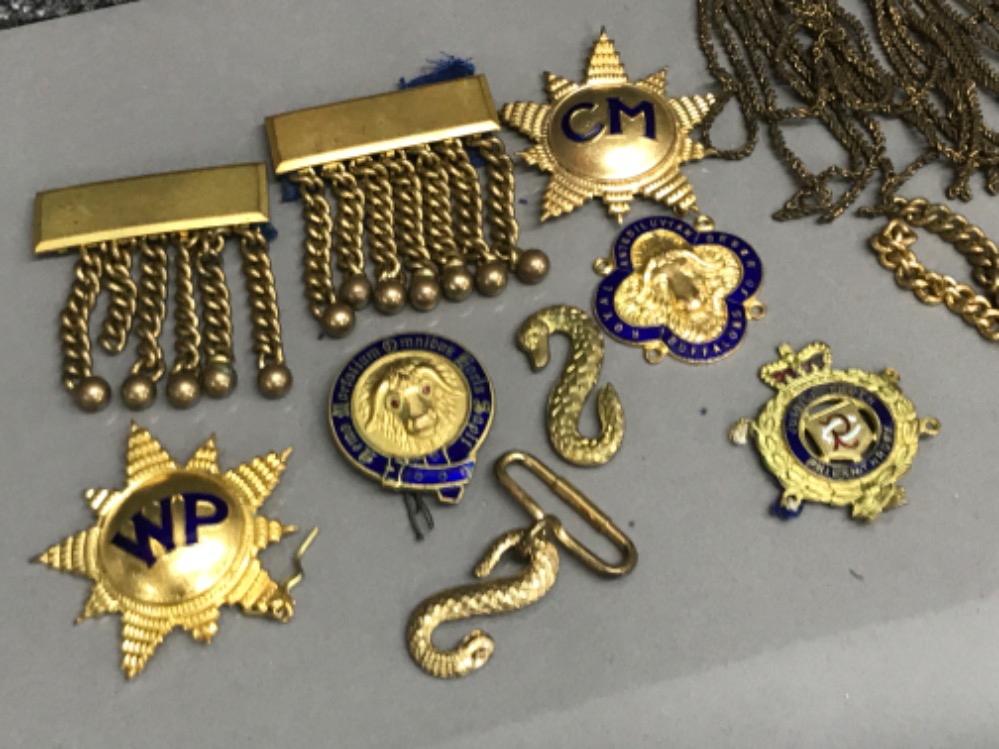 Collection of Vintage gilt Masonic Badges etc - Image 2 of 2