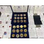 Limited edition Diamond wedding photographic portrait coin collection. All with COA, comprises of