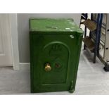 Heavy duty cast iron fire safe with keys 46x44cm, height 66cm