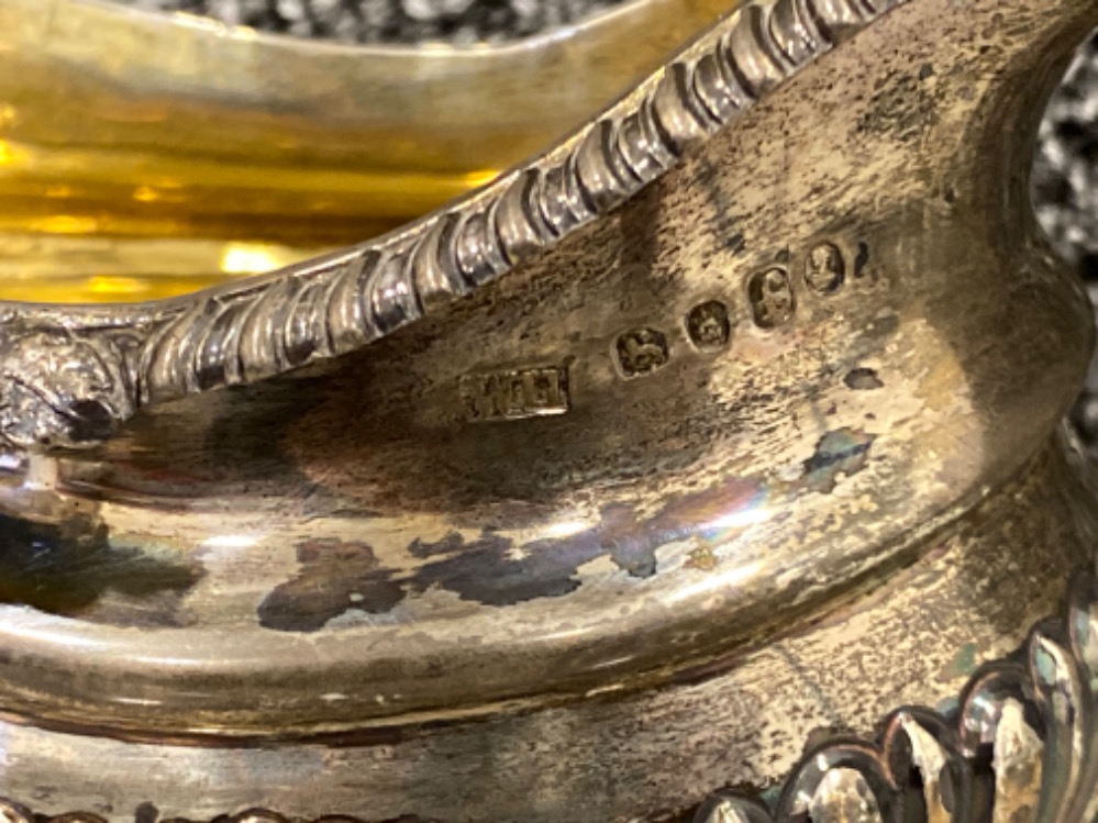 Antique hallmarked London silver cream jug - 224.4g - Image 2 of 2