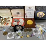 Variety of commemorative coins & medals