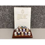 First ever Minton thimble collection on stand - 12 in total