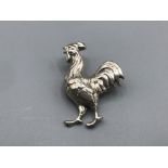 A silver cockerel brooch 8.5g