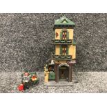 2 pieces from the heritage village collection including little Italy Christmas in the city series