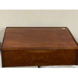 Large Antique mahogany table top writing slope, 96x61, Height 38
