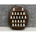 Collection of 23 thimbles “the garden birds by Franklin Mint, limited edition by Peter Barrett, on