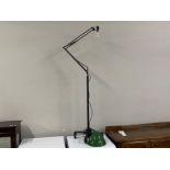 Industrial angle poised lamp, with enamelled shade