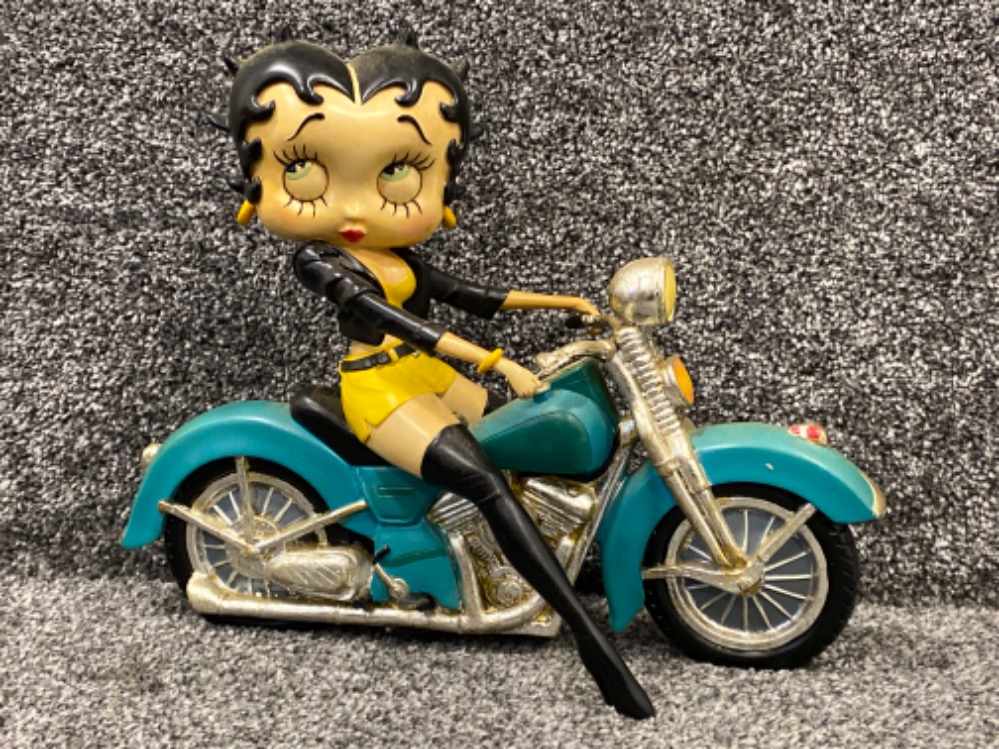 Vintage resin Betty Boop figurine “motorcycle”, L33xH26cm