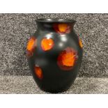 Large hand painted Poole vase 24.5cm