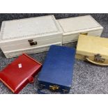 Total of 5 vintage jewellery boxes