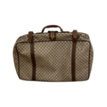 Gucci Soft Trunk Monogram Suitcase with classic brown leather detailing DHL delivery only - based i