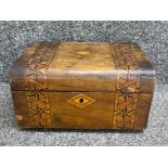 Antique Inlaid mahogany sewing box