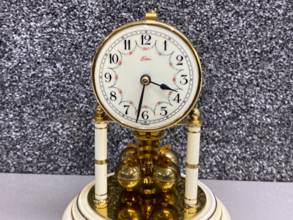 Vintage Kein anniversary clock with glass dome - Image 2 of 3