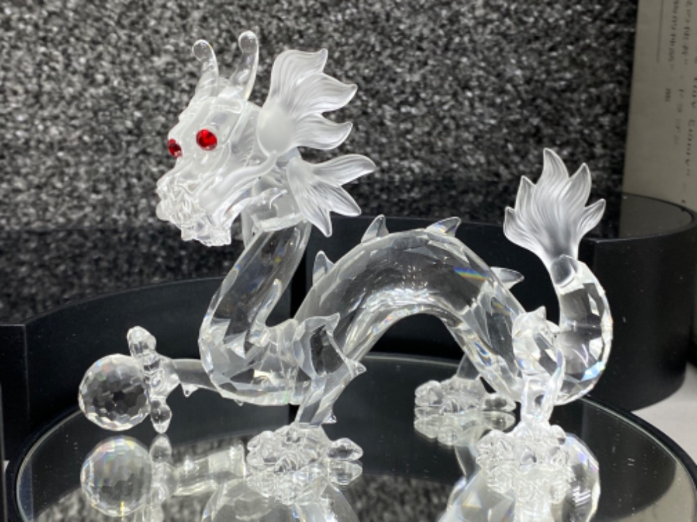 Swarovski Crystal glass “fabulous creatures” - The Dragon, with Swarovski three piece display - Image 2 of 2