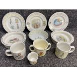 Total of 9 pieces of Wedgwood Beatrix Potter designed China - mainly Peter Rabbit & Royal Doulton