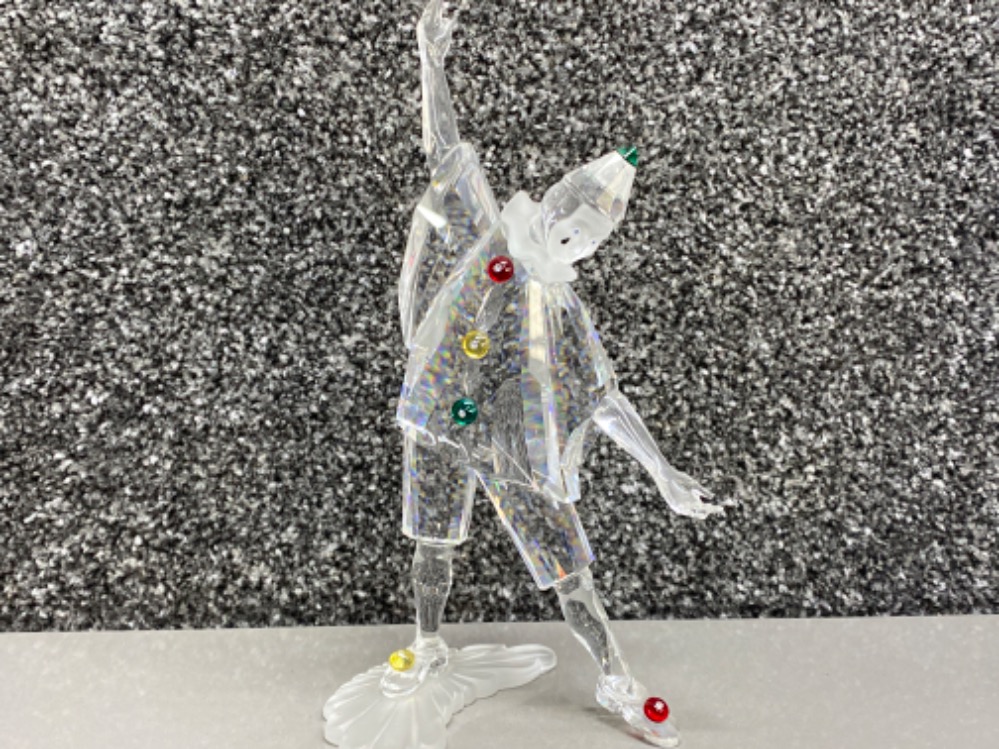 Swarovski Crystal glass figure “Pierrot Masquerade” with crystal plaque & genuine Swarovski stand, - Image 2 of 2