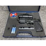 Pietro Beretta Gardone V.T xx-treme CO2 pistol with scope, silencer & 2 gas canisters also