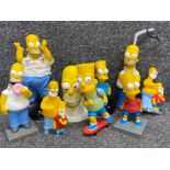 Total of 9 large “the Simpsons” plastic figures (some electronic) including alarm clock etc