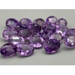 Total of 20 Amethyst oval cuts 7mm x 8mm