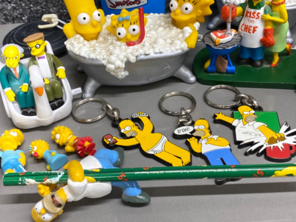 Box containing a large quantity of “the Simpsons” figures, key rings & novelty bath plugs etc - Image 3 of 3