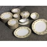 Noritake Colby 5032 53 piece dinner service including 2 meat serving platters tureen and lid etc