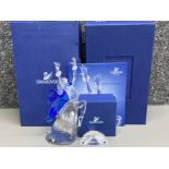Swarovski Crystal glass ornament “magic of dance, Isadora” with crystal plaque & original boxes